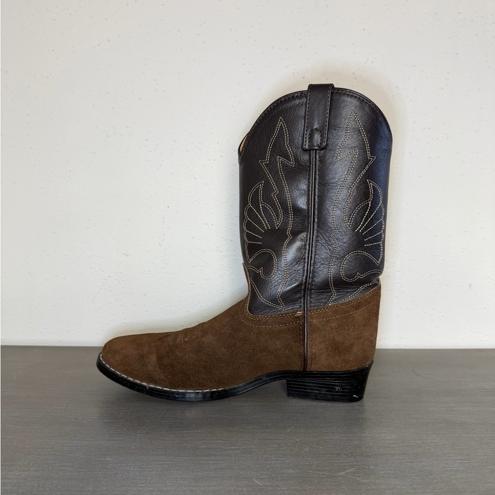 Masterson Boot Co. RB2003Y Brown Suede Leather Western Cowboy Boots Size 6D - Picture 6 of 9